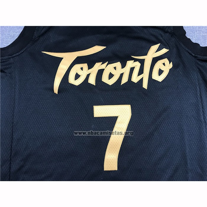 Camiseta Toronto Raptors Kyle Lowry NO 7 Ciudad 2019-20 Negro